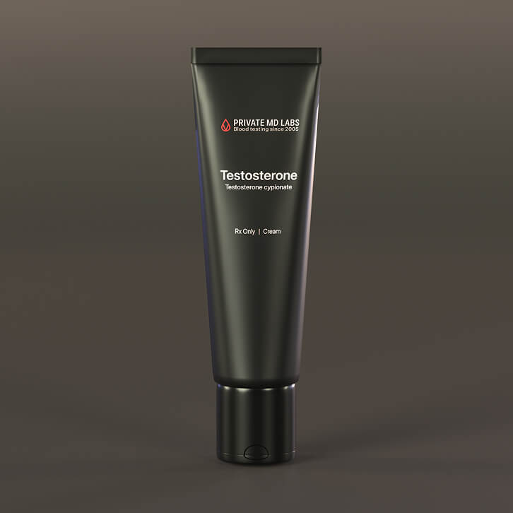 Testosterone cream tube
